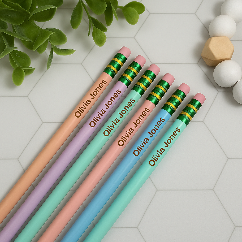 Engraved pencil with inspirational quote or custom message – personalized school supply and motivational gift
