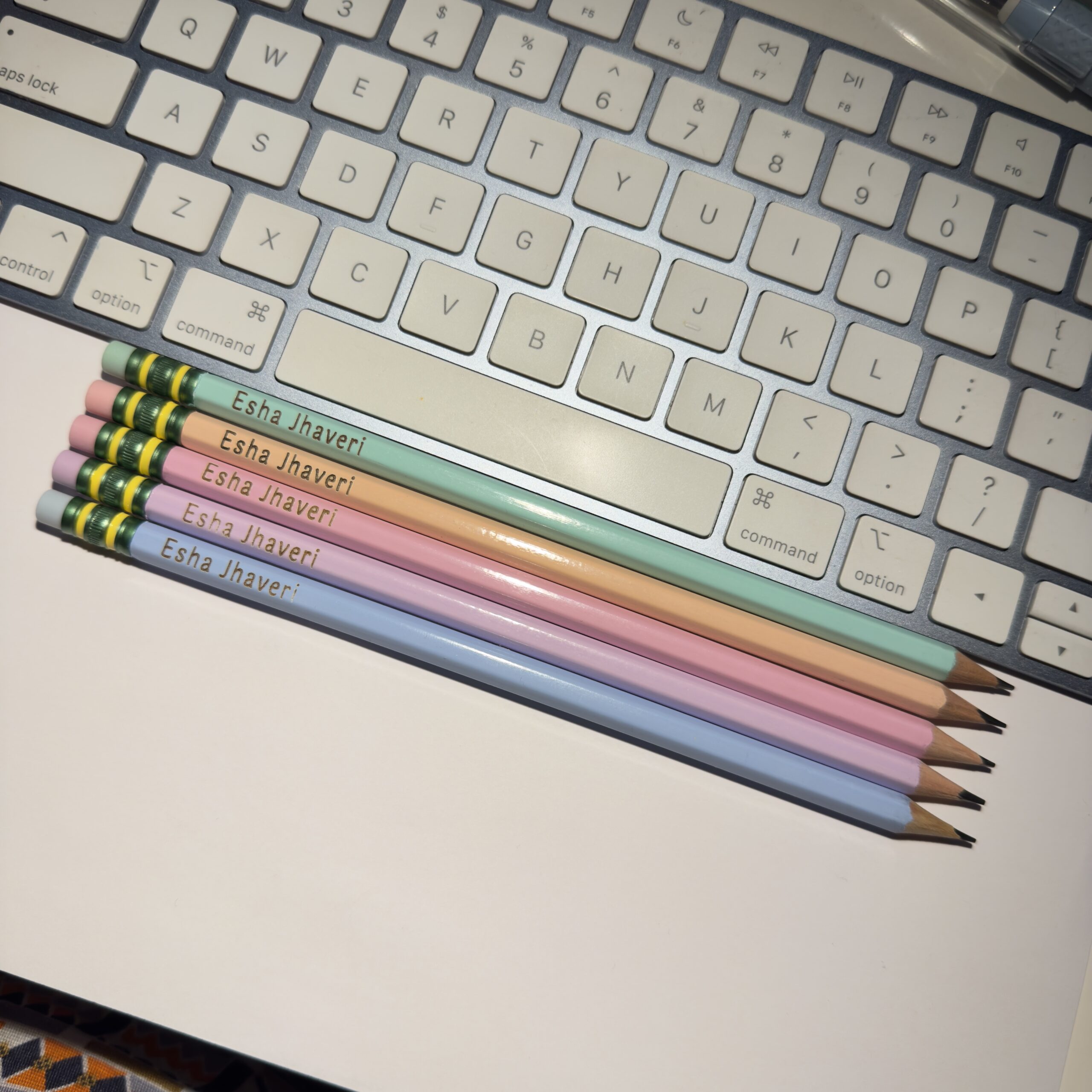 Personalized engraved pencils with custom names – back to school supplies, teacher appreciation gift, unique stationery USA