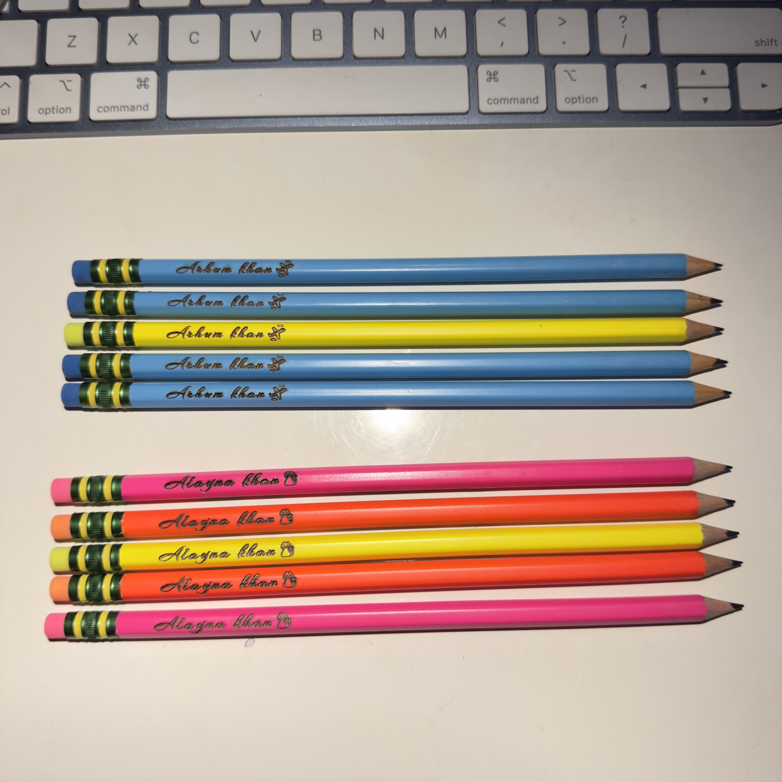 Personalized engraved pencils for teachers – custom stationery appreciation gift, back to school supplies