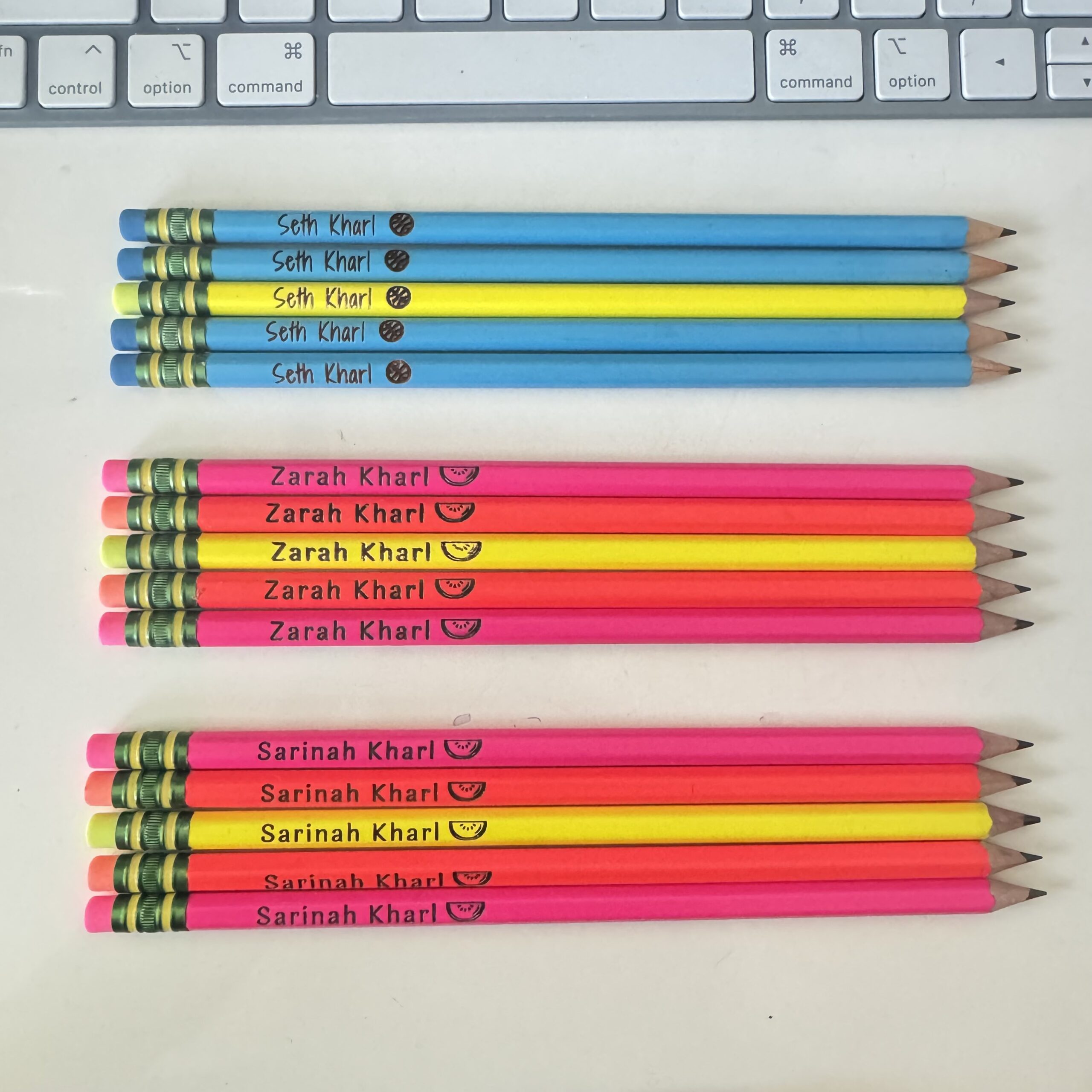Custom engraved pencils with child’s name – personalized school supplies for kids, back to school essentials
