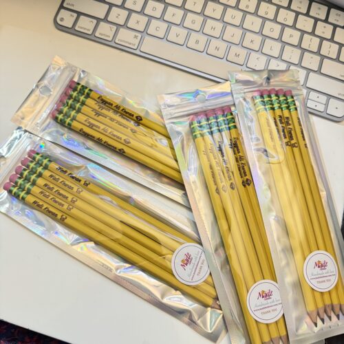 Personalized engraved pencils with custom names – back to school supplies, teacher appreciation gift, unique stationery USA