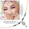 Madz Fashionz UK: Maryam Cypriotsister Pearl Drop Headpiece Gold Light Blue