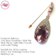 Madz Fashionz UK: Dalnaaz Chandelier Drop Hijab Pin Stick Pin Hijab Jewels Hijab Pins Gold Light Pink