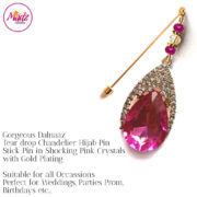 Madz Fashionz UK: Dalnaaz Chandelier Drop Hijab Pin Stick Pin Hijab Jewels Hijab Pins Gold shocking Pink